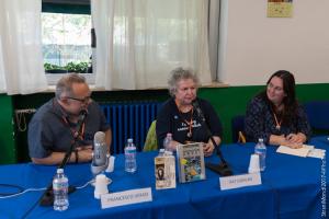 Incontro con Pat Cadigan (a sinistra Francesco Verso, a destra Chiara Codecà)